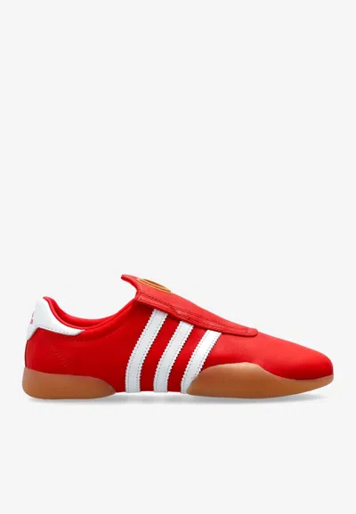 Adidas Originals Taekwondo Mei Leather Low-top Sneakers In Red / Ftwr White / G