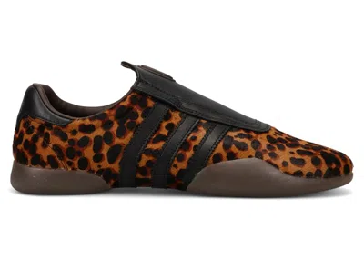Pre-owned Adidas Originals Taekwondo Mei Leopard Print (women's) Sneakers In Core Black/gum