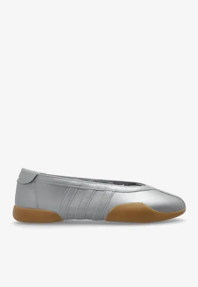 ADIDAS ORIGINALS TAEKWONDO MEI METALLIC LEATHER BALLET FLATS