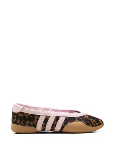 Adidas Originals Taekwondo Mei Ballet Flats With Pink Details In Brown