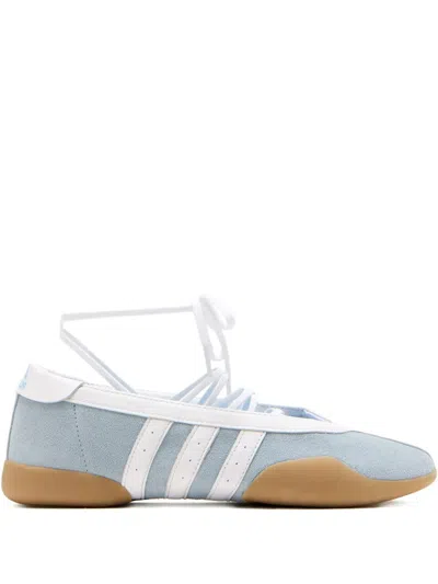 Adidas Originals Taekwondo Mei Suede Lace-up Sneakerinas In Gray