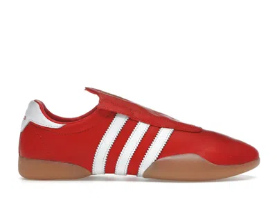 Pre-owned Adidas Originals Taekwondo Mei (women's) Sneakers In Red/cloud White/gum In Multi