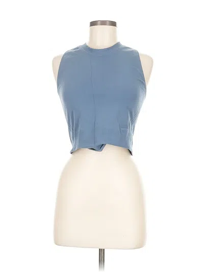 Pre-owned Adidas Originals Tank Top Blue Halter Neckline Tops