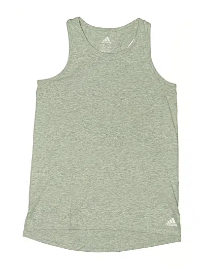 Pre-owned Adidas Originals Kids' Tank Top Gray Halter Neckline Tops