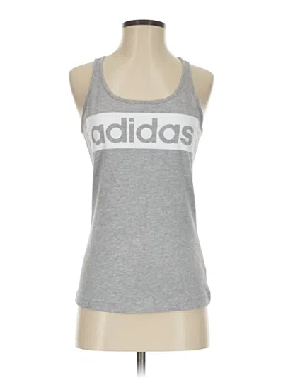 Pre-owned Adidas Originals Tank Top Gray Halter Neckline Tops