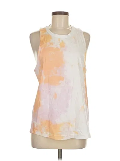 Pre-owned Adidas Originals Tank Top Ivory Halter Neckline Tops In White