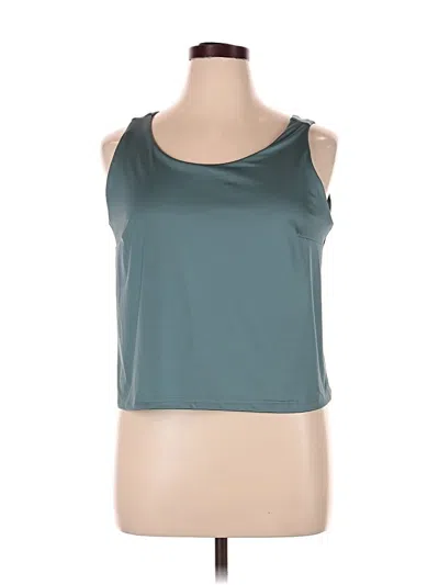 Pre-owned Adidas Originals Tank Top Teal Strapless Neckline Tops