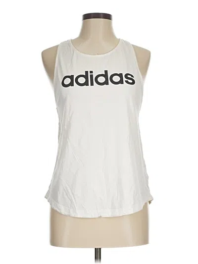 Pre-owned Adidas Originals Tank Top White Halter Neckline Tops