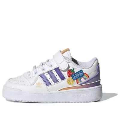 Adidas Originals (td) Adidas Forum Low 'fruits &amp; Rainbow Patches' In White