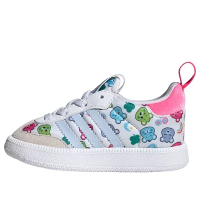 Adidas Originals (td) Adidas Samba Quick On 'care Bears' In Cloud White/crystal Sky/crystal White