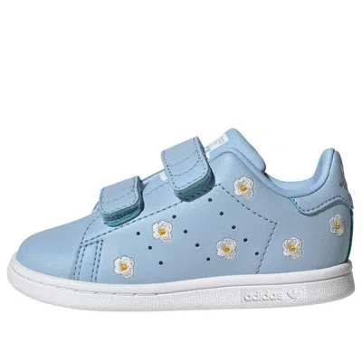Adidas Originals (td) Adidas Stan Smith 'flowers Light Blue' In Multi