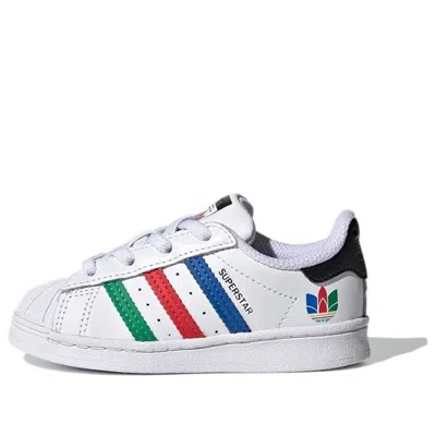 Adidas Originals (td) Adidas Superstar 'colorful Stripes - Cloud White'