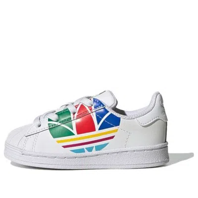 Adidas Originals (td) Adidas Superstar Pure K 'colorful Trefoil - Cloud White'