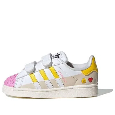 Adidas Originals (td) Adidas Superstar X Lego Shoes 'white Yellow Pink'
