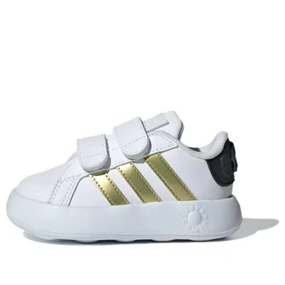 Adidas Originals (td) Adidas X Star Wars Grand Court Cf 'white Gold Metallic' In Multi