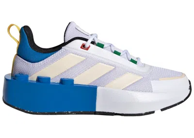 Pre-owned Adidas Originals Tech Rnr Lego Sneakers In Cloud White/wonder White/shock Blue