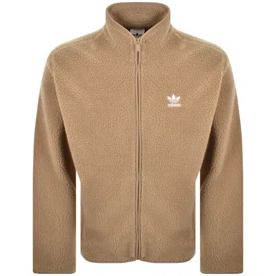 Adidas Originals Teddy Fleece Jacket Brown