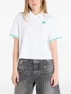 Adidas Originals Tennis Climacool Logo-detail Polo Shirt In White