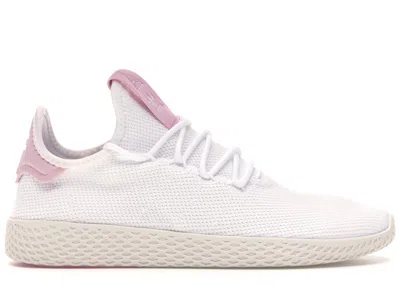 Pre-owned Adidas Originals Tennis Hu Pharrell White Pink (women's) Sneakers In Cloud White/chalk White