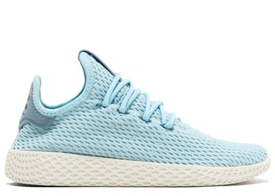 Pre-owned Adidas Originals Tennis Hu X Pharrell Williams (youth) Sneakers In Ice Blue/ftw White In Multi