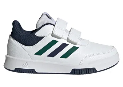 Pre-owned Adidas Originals Tensaur Hook And Loop Sneakers In Cloud White/collegiate Green/collegiate Navy Blue