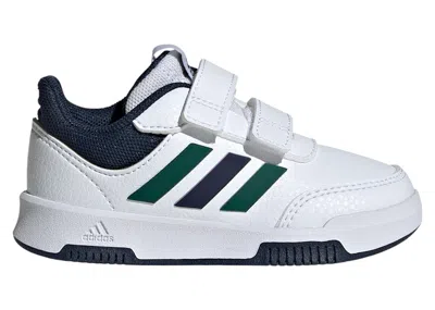 Pre-owned Adidas Originals Tensaur Hook And Loop White Navy Sneakers In Cloud White/collegiate Green/collegiate Navy Blue