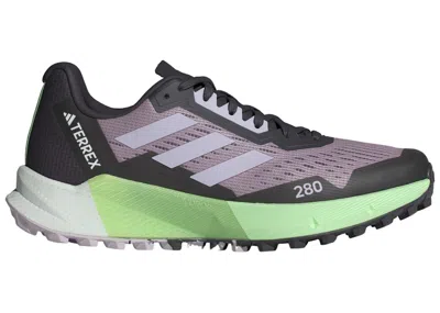 Pre-owned Adidas Originals Terrex Agravic Flow 2.0 Trail (women's) Sneakers In Preloved Fig/silver Dawn/semi Green Spark