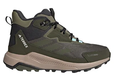 Pre-owned Adidas Originals Terrex Anylander Climawarm+ (women's) Sneakers In Olive Strata/night Cargo/semi Flash Aqua