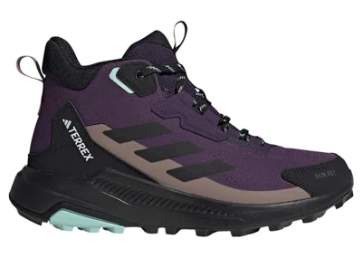 Pre-owned Adidas Originals Terrex Anylander Mid Rain.rdy (women's) Sneakers In Aurora Plum/core Black/trace Brown