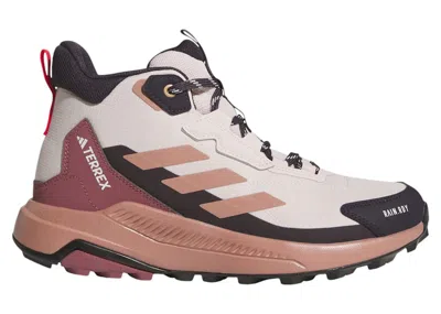 Pre-owned Adidas Originals Terrex Anylander Mid Rain.rdy (women's) Sneakers In Putty Mauve/warm Clay/pure Ruby