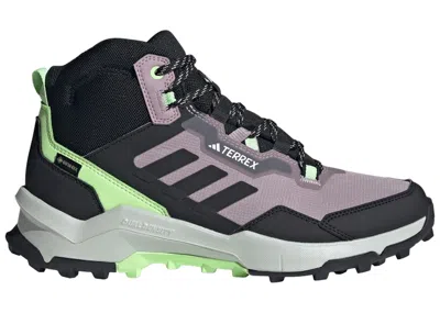 Pre-owned Adidas Originals Terrex Ax4 Mid Goretex (women's) Sneakers In Preloved Fig/core Black/green Spark In Multi