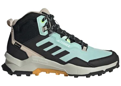 Pre-owned Adidas Originals Terrex Ax4 Mid Goretex (women's) Sneakers In Semi Flash Aqua/core Black/preloved Yellow In Multi