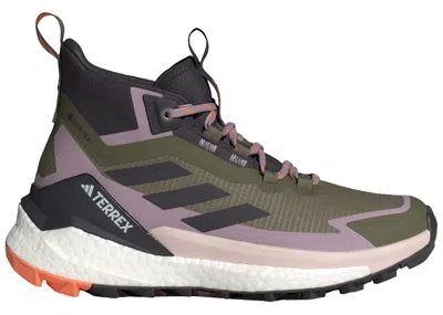 Pre-owned Adidas Originals Terrex Free Hiker 2.0 Goretex (women's) Sneakers In Olive Strata/aurora Black/amber Tint