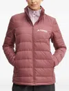 Adidas Originals Terrex High-neck Quilted Jacket In Brown