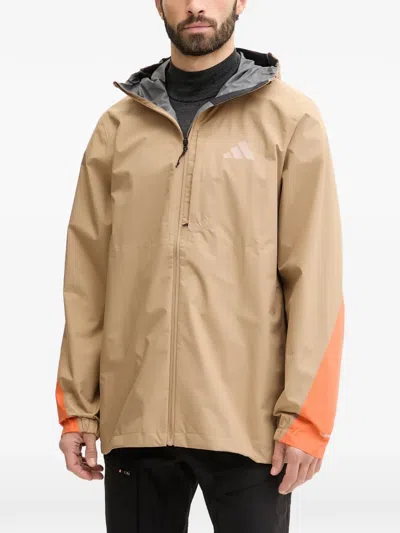 Adidas Originals Terrex Hooded Jacket In Brown