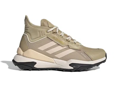 Pre-owned Adidas Originals Terrex Hyperblue Mid Rain Rdy (women's) Sneakers In Brown/beige/white