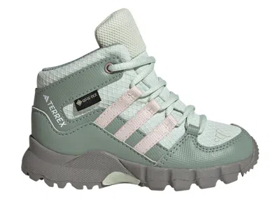 Pre-owned Adidas Originals Terrex Mid Goretex Sneakers In Linen Green/putty Mauve/silver Green