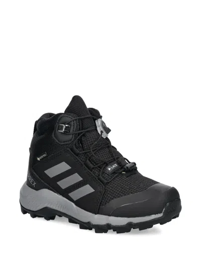 Adidas Originals Kids' Terrex Mid Striped Lace-up Boots In Black