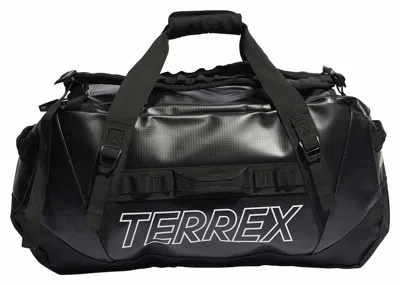 Pre-owned Adidas Originals Terrex Rain.rdy Expedition 70l Medium Duffel Bag In Black/white In Multi