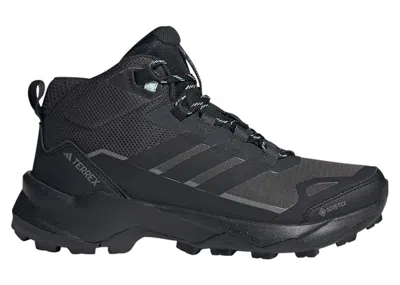 Pre-owned Adidas Originals Terrex Skychaser Ax5 Mid Goretex (women's) Sneakers In Carbon/core Black/semi Flash Aqua