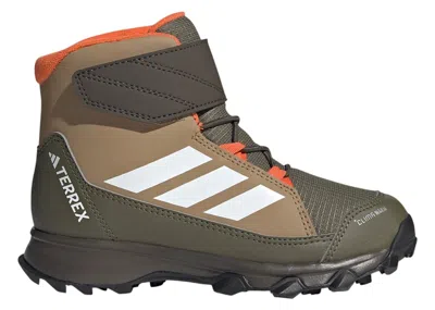 Pre-owned Adidas Originals Terrex Snow Cf Climawarm Winter White Sneakers In Cardboard/cloud White/semi Impact Orange