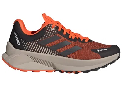 Pre-owned Adidas Originals Terrex Soulstride Flow Goretex Grey (women's) Sneakers In Core Black/grey Six/semi Impact Orange