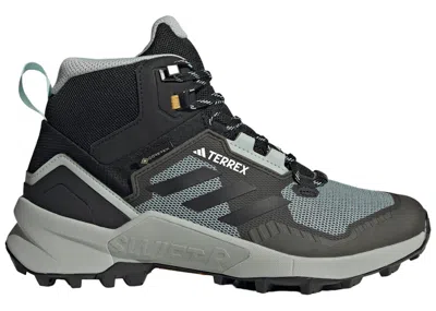 Pre-owned Adidas Originals Terrex Swift R3 Mid Goretex (women's) Sneakers In Semi Flash Aqua/core Black/wonder Beige In Multi