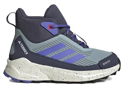 Pre-owned Adidas Originals Terrex Trailmaker 2 Mid Rain.rdy Sneakers In Magic Grey/semi Cobalt Blue/shadow Navy
