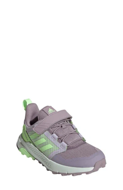 Adidas Originals Kids' Terrex Trailmaker Hiking Shoe In Fig/ Green/ Silver