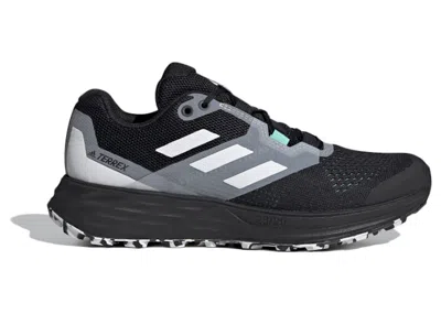 Pre-owned Adidas Originals Terrex Two Flow Trail Black White (women's) Sneakers In Core Black/crystal White/clear Mint