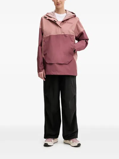 Adidas Originals Terrex Two-tone Hooded Jacket In Pink