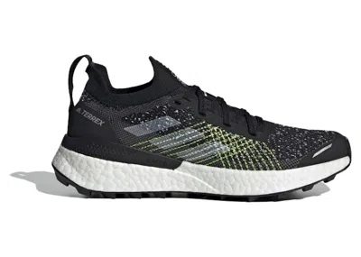 Pre-owned Adidas Originals Terrex Two Ultra Primeblue Black (women's) Sneakers In Core Black/cloud White/solar Yellow