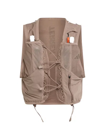 Adidas Originals Terrex Xperior Mesh-panel Vest In Brown