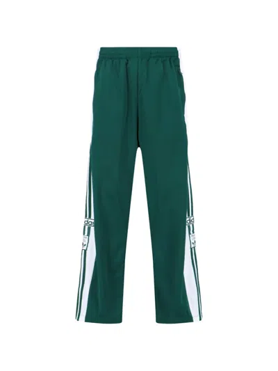 Adidas Originals Three-stripe Adibreak Trousers In Green